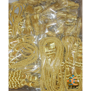 Borlas Doradas OEM con Bolitas Decorativas, Borlas de Oro Personalizadas para Iglesias, Borlas de Oro al por Mayor, Cordones de Borlas - Product Image 6