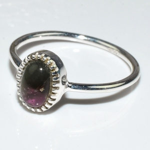 Lovely <b>Green</b>_Pink Shape Oval Bezel 925 Sterling Silver Ring 925 Indian Silver Jewels Exclusive Designs Silver <b>Jewelry</b> - Product Image 3