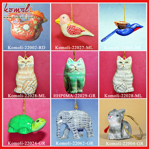 Girafe en papier mâché, artisanat fait main, animaux, décorations de Noël en gros, ornements artisanaux, Inde - Product Image 5