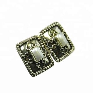 Nouveau design pur S925 argent Sterling perle naturelle pierre précieuse boucle d'oreille belle fantaisie bijoux en argent boucles d'oreilles fabricant - Product Image 1