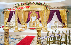 Hermoso Mandap de Cristal para Bodas, Último Modelo de Mandap de Metal y Cristal para Matrimonios, Fabricante de Mandaps para Bodas, Decoración India - Product Image 3