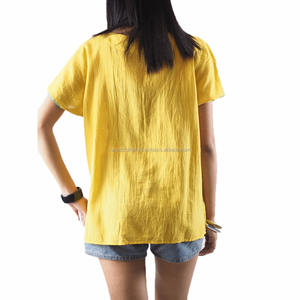 NAPAT Handmade Womens Summer Boho <b>Gypsy</b> Bohemian Short Sleeve Round Neck <b>Tops</b> Blouses - Product Image 5