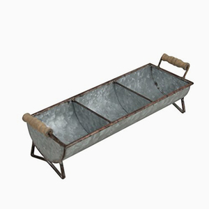 Galvanizado Caddy Tin Metal 3 Compartimentos - Product Image 1