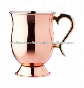 100% Pure Copper Handicraft Moscow Mule Mugs With Solid Brass Handle Set of 2 Mugs Drinkware Cocktails Beer - Product Image 5