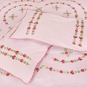 Drap de lit Double coton rose pétales rouges, nouveau style Floral, fait main de la meilleure qualité, avec deux housses d'oreiller, - Product Image 4