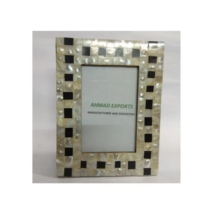 Modern Black & Silver retângulo design personalizado mesa decorativa Photo Frame com tamanho personalizado