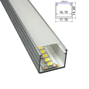 Profilé en Aluminium Led tubulaire personnalisé pour cloisons sèches, pour bande Led de 16mm