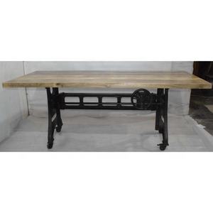 Style Vintage industriel américain en fonte manivelle de levage réglable à la main pliable convertible meubles de maison café Restaurant - Product Image 6