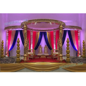 Juego de Mandap DE BODA tallado en fibra moderna, última fibra de boda, oro, fibra de Mandap Jali, matrimonio tallado MandapsUSA - Product Image 1