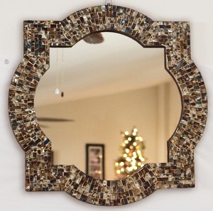 Luxury Style <b>Round</b> Wooden <b>Mirror</b> for Living Room Reclaimed Wood Decorative <b>Bathroom</b> Vanity Dark Color Wall <b>Mirror</b> in Low Price - Product Image 6