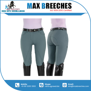 Ropa ecuestre duradera Jodhpurs de marca privada con asiento completo de silicona Medias para montar a caballo Último diseño a la venta - Product Image 6