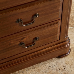 Vitrine en bois d'acacia massif, armoire d'exposition en bois - Product Image 4