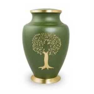 Arbres de crémation d'arbre vert, métal commémoratif solide, laiton/aluminium, cendres funérailles humaines pour adultes, Style américain/européen - Product Image 1