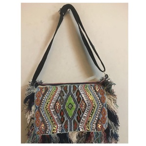 Style bohème indien élégant Boho fait à la main perlé pochette femmes tissu sac de messager pour soirée Shopping fête sac à bandoulière - Product Image 1