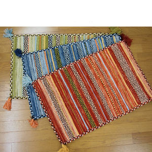 Homemade Custom Anti Slip Cotton Woven <b>Rugs</b> Jacquard Woven <b>Rug</b> Cotton Dhurrie <b>Rug</b> Use <b>for</b> Luxury Home - Product Image 1