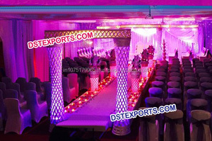 Hermoso Mandap de Cristal para Bodas, Último Modelo de Mandap de Metal y Cristal para Matrimonios, Fabricante de Mandaps para Bodas, Decoración India - Product Image 2