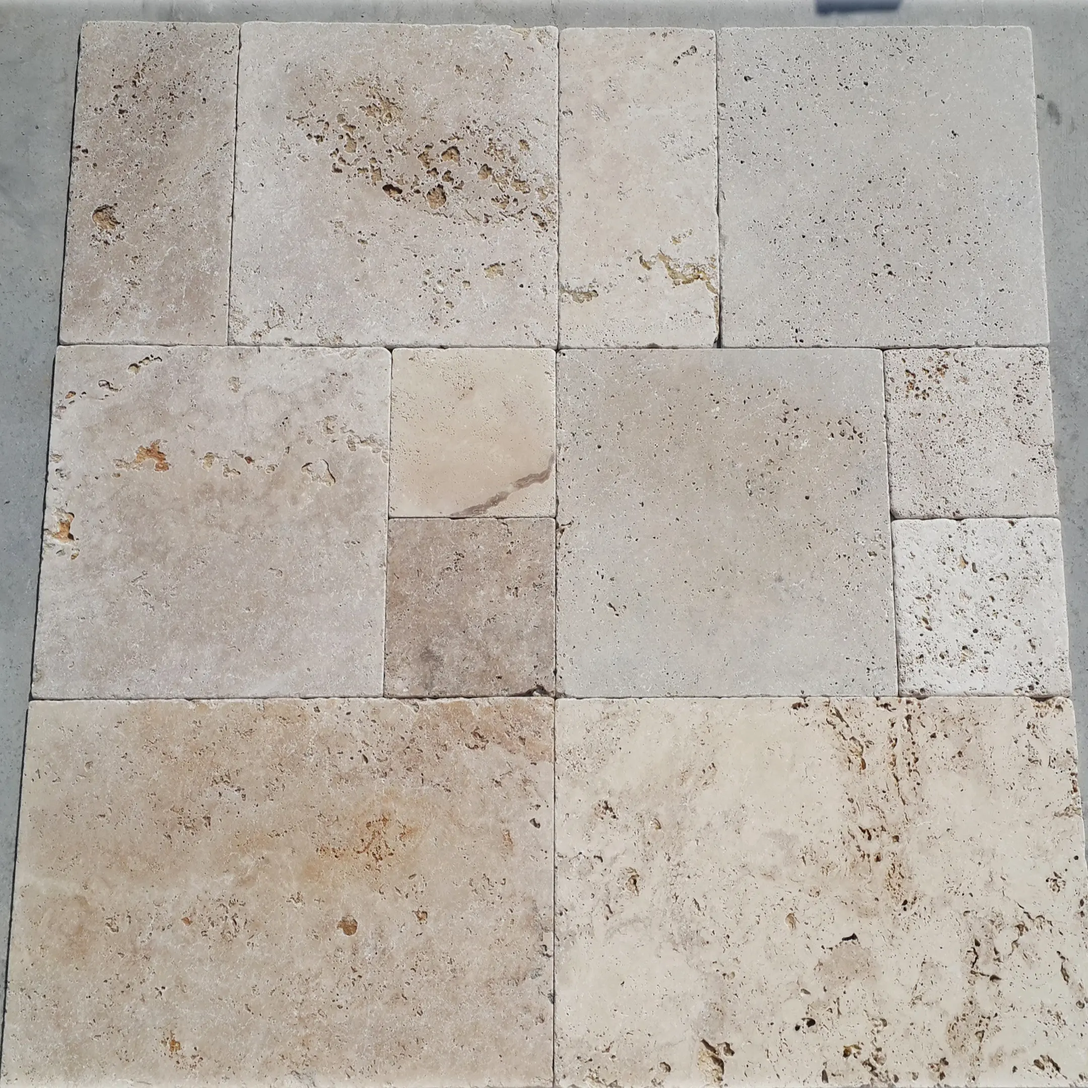 Personalizável barato preço muito razoável clássico comercial travertine padrão conjunto de telhas feitas na turquia cem-fpt-02