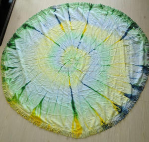 Serviette de plage ronde Pestemal-tissée et imprimée fabriquée en Turquie - Product Image 1