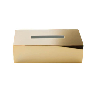 Boîte à mouchoirs en laiton massif, housse de serviette de cuisine brillante - Product Image 1