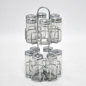 Support rotatif pour assaisonnement, étagère à 2 niveaux, 12 pièces - Product Image 1