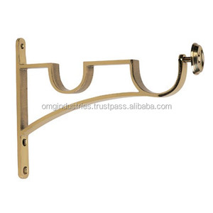 OMG Industries Support de rideau suspendu en laiton Support mural pour tringle Nouveau design Support de montage pour rideau Support de maintien pour tringle à rideau - Product Image 6