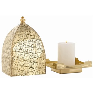 Moroccan <b>Gold</b> Handmade Hanging <b>Lantern</b> for Home Office Wedding Decor; Durable Candle Holders & <b>Lanterns</b> by Art India Collections - Product Image 6
