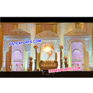 Jodha Akbar etapa de fibra tallada pilares etapa para la boda estilo Mughal boda escenario - Product Image 1