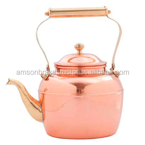 Использование в ресторане медный чайник с твердой ручкой настольный декор чайный чайник