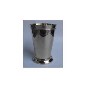 Coupe à julep en laiton moulé avec finition polie miroir, coupe à julep en métal perlé, spécialité pour les cocktails - Product Image 2