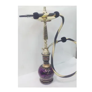 Pipa Hookah Kuningan Padat Sedang Tradisional Mesir Terbaik