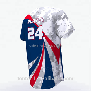 T-shirts de <span class=keywords><strong>baseball</strong></span> en gros, maillots de <span class=keywords><strong>baseball</strong></span> personnalisés sublimés, uniformes de camouflage - Product Image 5