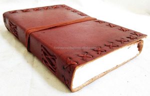 100% véritable Vintage fait à la main B5 taille écriture Journal en cuir véritable croix côté couture cuir sangle fermeture plaine journalisation