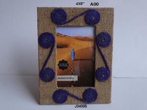 Cadre photo en mosaïque de jute de haute qualité cadre photo de bureau de table cadre photo décoratif en jute pour la maison et le bureau - Product Image 5