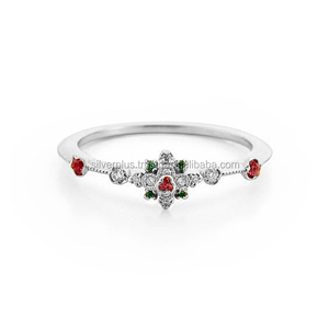 Esmeralda de Zambia natural y piedra preciosa de rubí aniversario de boda único Real SI claridad Joyería de diamantes de color de - Product Image 2