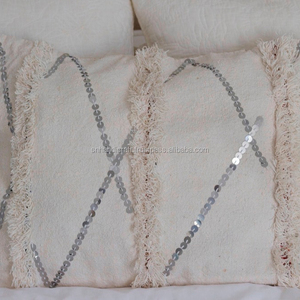 <b>Cushion</b>, Vintage <b>Cushion</b>, Moroccan Throw Berber Pillow, Embroidered Pillow - Product Image 1