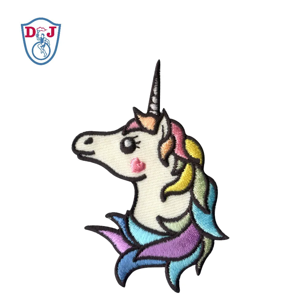 Stiker Kain Bordir Desain Tambalan Unicorn Bordir