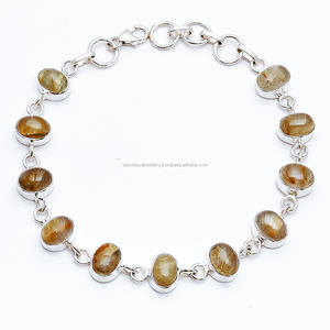 เงินสร้อยข้อมือพลอยสีฟ้าครามขายส่งเครื่องประดับออนไลน์925สร้อยข้อมือเงินสเตอร์ลิง - Product Image 5