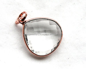 จี้หินควอตซ์คริสตัลเงินสเตอร์ลิง925 - Product Image 1