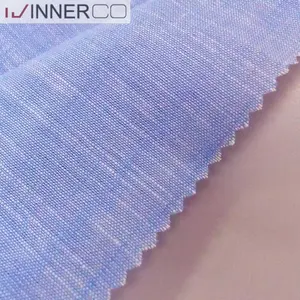 Cotton slub yarn dye chambray fabric