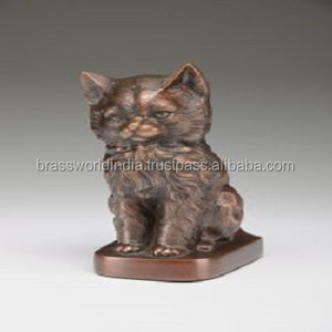 Urna funeraria de latón para mascotas, suministros funerarios de la India de Brassworld - Product Image 4