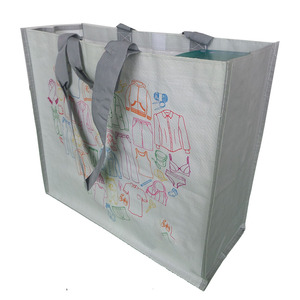 Sac de courses en PP tissé avec poignées en sangle PP et construction en tuyau en U, taille et couleur personnalisables, utilisation confortable, design agréable - Product Image 1