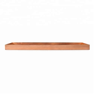 Plateau de service rectangulaire en cuivre, écologique, jetable, durable, de qualité commerciale, pour une décoration de table élégante et le service - Product Image 5