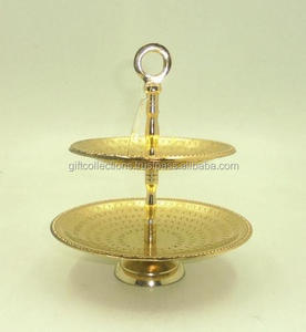 Plaque à gâteau en métal plaqué or, design unique et créatif, support à gâteau moderne pour restaurant à domicile, servant de nouveaux outils pour gâteaux - Product Image 6