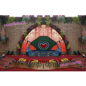 โซฟาหงส์เวทีแต่งงาน,โซฟานกยูงแต่งงาน,ธีมนกยูงเวทีสองที่นั่ง - Product Image 1