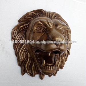 Cabeza de león de montaje en pared, oro antiguo para decoración de pared - Product Image 2