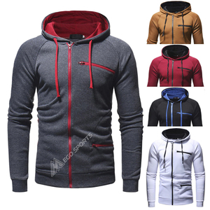 OEM Diseño personalizado Ropa de hombre Sólido Manga larga Sudaderas de invierno Tallas grandes Outwear Blusa Sudaderas con capucha - Product Image 5