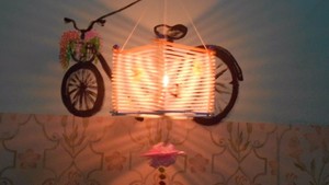 Farol de bambú, seda natural, de Vietnam - Product Image 5