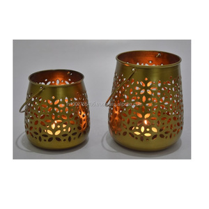 Modern Home Decorative Iron Metal Handmade IHA Brand Tea <b>Light</b> Holder <b>Lanterns</b> Jars <b>Indoor</b> Outdoor Use Model IHACA114 - Product Image 1