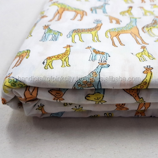 Хлопчатобумажная ткань с принтом ручной работы, 5 ярдов, ткань на бретельках, натуральное животное, жираф, деревянный узорчатый принт SSTH