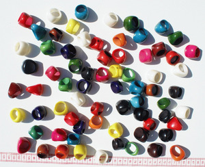 Handmade Vegetable Ivory <b>Fashion</b> Jewelry <b>Rings</b> Colored Tagua Nut Carved Punk Style <b>for</b> <b>Women</b> and Children Great Gift Idea - Product Image 2